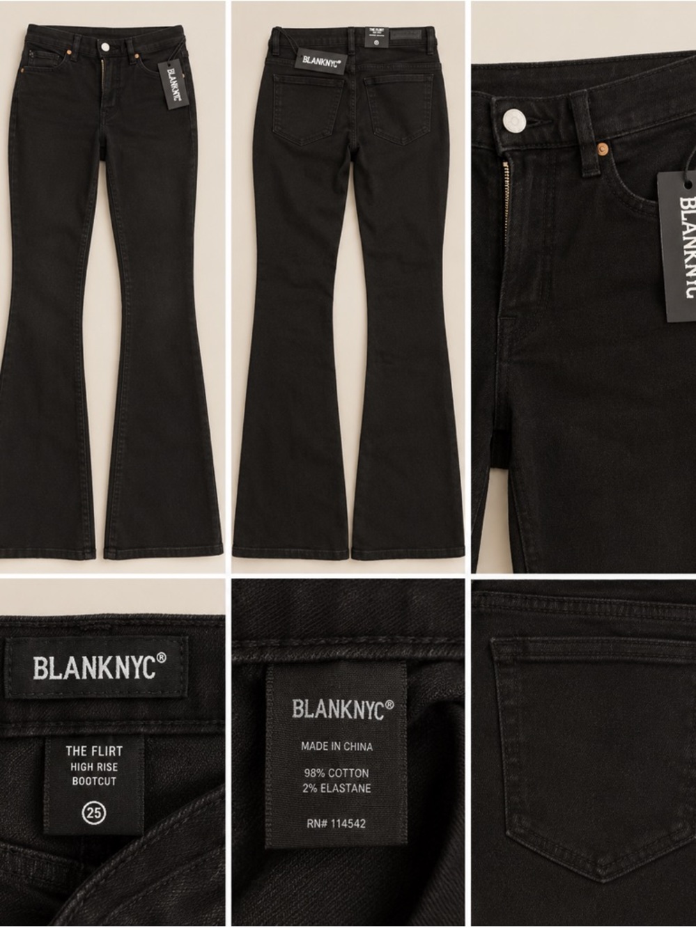 Blank NYC Black High-Rise Flare Jeans - The Flirt